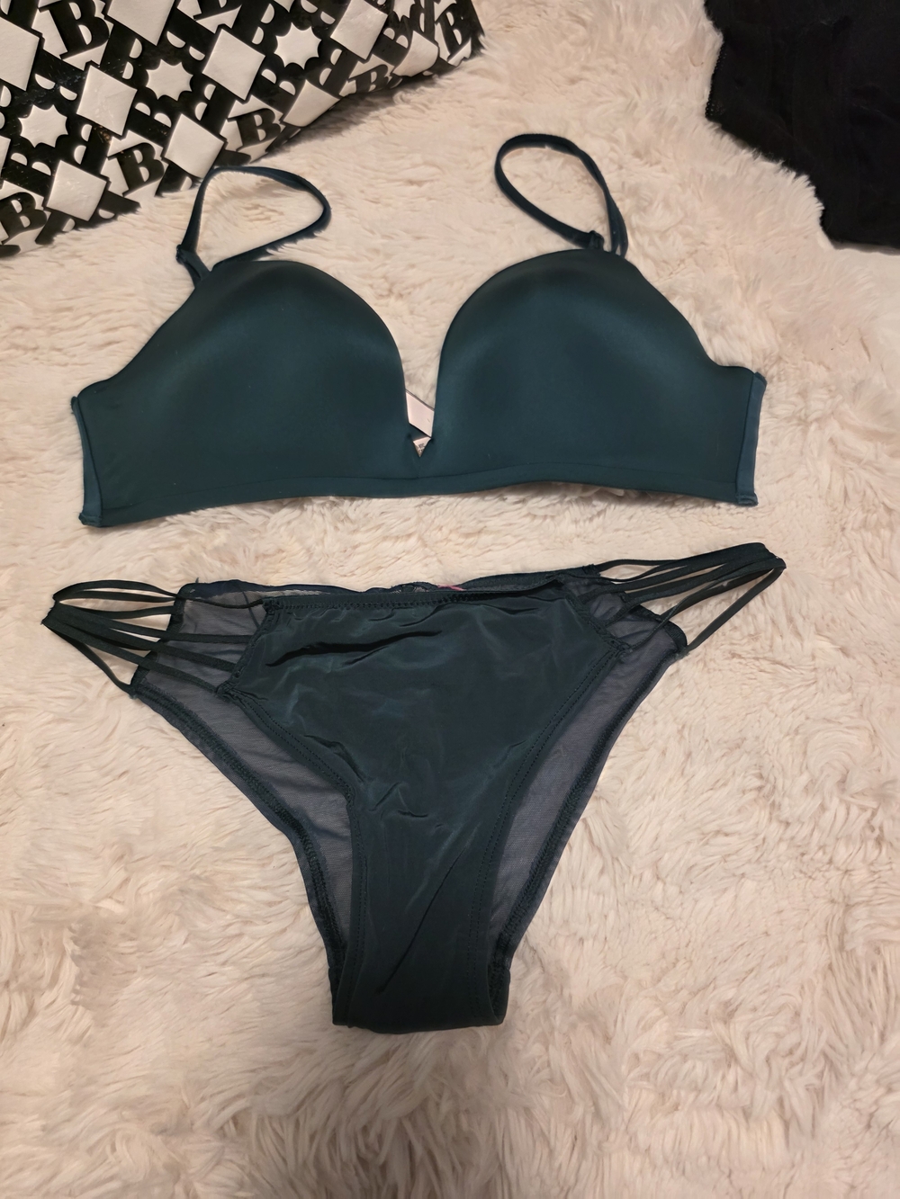 Victoria's Secret Teal Bra And Panties Set